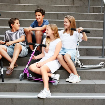 Самокат MICRO серії &quot;Sprite&quot; – МАТОВИЙ СРІБЛЯСТИЙ (до 100 kg, двоколісний)