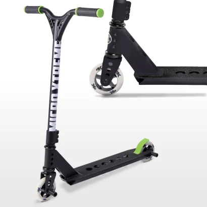 Самокат MICRO серії "Trixx &amp; Ramp" - ЧОРНИЙ (до 100 kg, двоколісний, алюмін.)