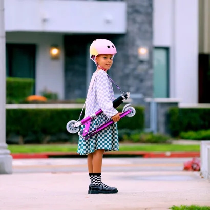 Самокат MICRO серії &quot;Sprite&quot; - ПУРПУРОВИЙ МЕТАЛІК (складаний, до 100 kg, двоколісний)