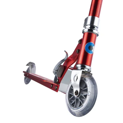 Самокат MICRO серії &quot;Sprite&quot; – ЧЕРВОНИЙ ЗІ СМУЖКАМИ (до 100 kg, двоколісний)