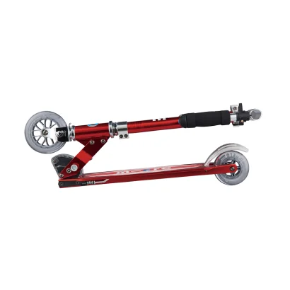 Самокат MICRO серії &quot;Sprite&quot; – ЧЕРВОНИЙ ЗІ СМУЖКАМИ (до 100 kg, двоколісний)