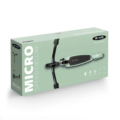 Самокат MICRO серії "Speed Deluxe" - КОЛІР ЗЕЛЕНОЇ ГЛИНИ (складаний, до 100 kg, двоколісний)