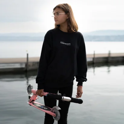 Самокат MICRO серії "Sprite LED" - НЕОНОВА ТРОЯНДА (складаний, до 100 kg, двоколісний, світло)