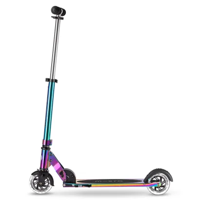 Самокат MICRO серії &quot;Sprite LED&quot; – НЕОХРОМ (до 100  кг (kg), двоколісний, світло)