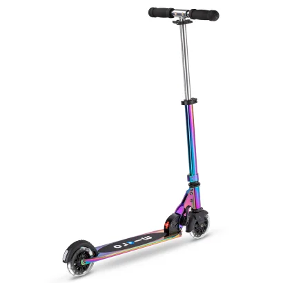 Самокат MICRO серії "Sprite LED" &ndash; НЕОХРОМ (до 100  кг (kg), двоколісний, світло)