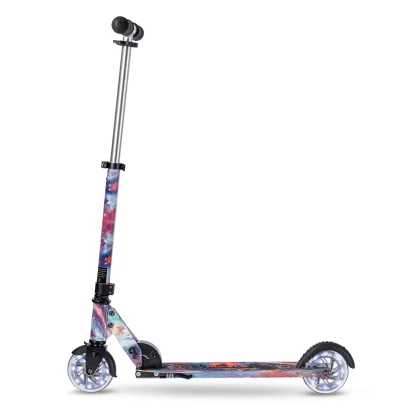 Самокат MICRO серії "Sprite Glow LED Art Collection" &ndash; КОСМОС (до 100 кг (kg), двоколісний, світло)