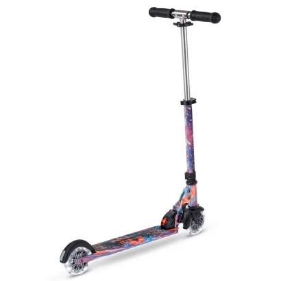 Самокат MICRO серії "Sprite Glow LED Art Collection" &ndash; КОСМОС (до 100 кг (kg), двоколісний, світло)