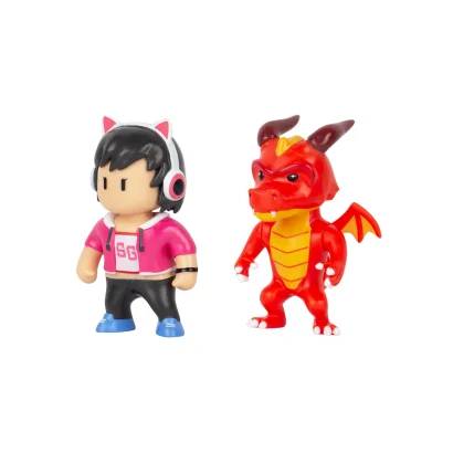 Набір колекційних фігурок STUMBLE GUYS - ОПЕРАТОР ДЖИНА ТА ДРАКОН ІНФЕРНО (2 фігурки, 6 cm)