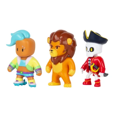 Набір колекц. фігурок STUMBLE GUYS - ВЕЛОЦИТ, ЛЕОНІДАС, КАПІТАН НОХАРТ (3 фігурки, 6 cm)