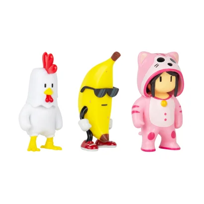 Набір колекц. фігурок STUMBLE GUYS - КУРЧА, БАНАН, МЯУМЕР (3 фігурки, 6 cm)