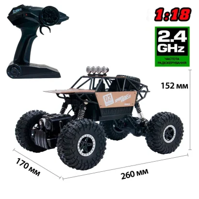 Автомобіль OFF-ROAD CRAWLER з р/к - SUPER SPEED (матовий коричн., акум. 4.8V, метал. корпус, 1:18)