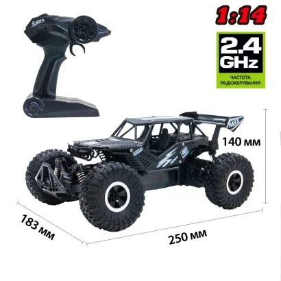 Автомобіль OFF-ROAD CRAWLER з р/к - SPEED KING (чорний металік, метал. корпус, акум. 6V, 1:14)