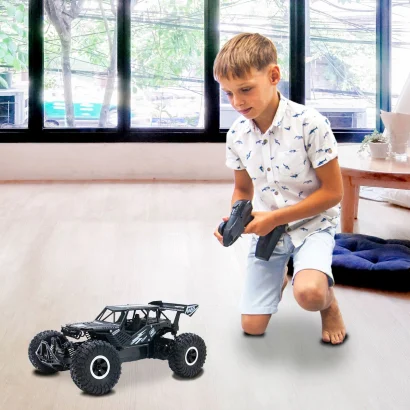 Автомобіль OFF-ROAD CRAWLER з р/к - SPEED KING (чорний металік, метал. корпус, акум. 6V, 1:14)
