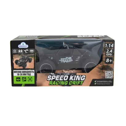 Автомобіль OFF-ROAD CRAWLER з р/к - RACE (матовий чорний, метал. корпус, акум.6V, 1:14)