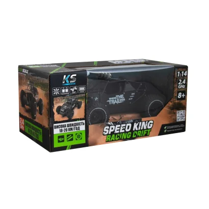 Автомобіль OFF-ROAD CRAWLER з р/к - RACE (матовий чорний, метал. корпус, акум.6V, 1:14)