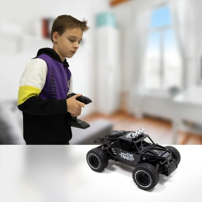 Автомобіль OFF-ROAD CRAWLER з р/к - RACE (матовий чорний, метал. корпус, акум.6V, 1:14)