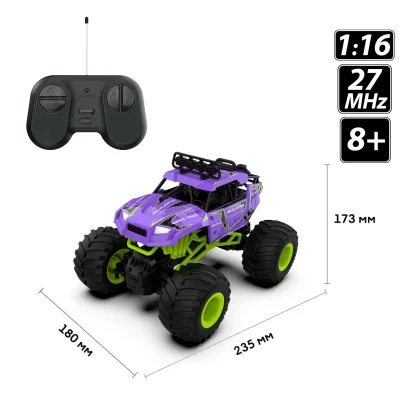 Автомобіль BIGFOOT OFF-ROAD з р/к &ndash; VIOLET (1:16, 27 МГц (MHz))