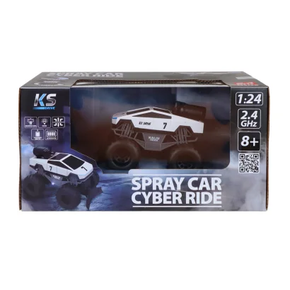 Автомобіль SPRAY CAR на р/к &ndash; CYBER RIDE (білий, 1:24, 2.4 ГГц, акум. 3,7 V, вихлопна пара)