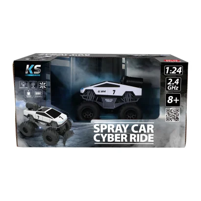 Автомобіль SPRAY CAR на р/к &ndash; CYBER RIDE (білий, 1:24, 2.4 ГГц, акум. 3,7 V, вихлопна пара)