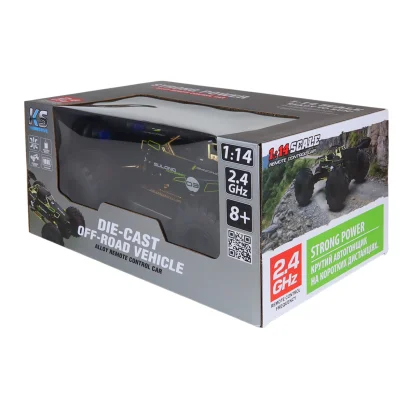 Автомобіль OFF-ROAD на р/к &ndash; HIGH SPEED (чорний, метал. корпус, 1:14, 2.4 ГГц, акум. 3,7 V)