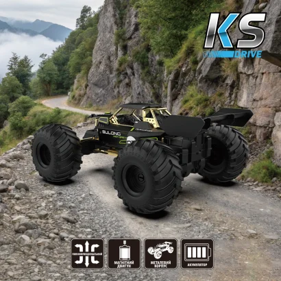 Автомобіль OFF-ROAD на р/к &ndash; HIGH SPEED (чорний, метал. корпус, 1:14, 2.4 ГГц, акум. 3,7 V)