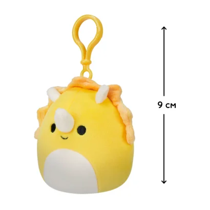 М'яка іграшка на кліпсі SQUISHMALLOWS – ТРИЦЕРАТОПС (9 cm)
