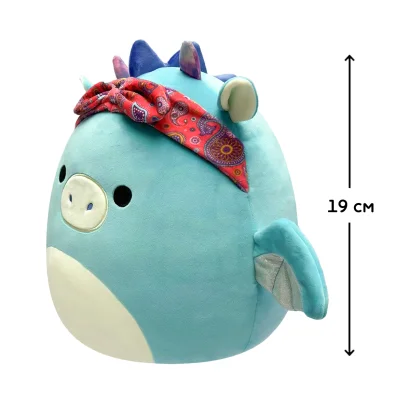 М'яка іграшка SQUISHMALLOWS &ndash; ДРАКОН У БАНДАНІ (19 cm)
