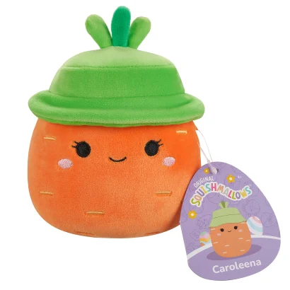 М'яка іграшка SQUISHMALLOWS - МОРКВИНКА КАРОЛІНА В КАПЕЛЮСІ (13 cm)