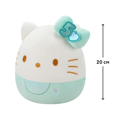 М'яка іграшка SQUISHMALLOWS &ndash; ХЕЛОУ КІТТІ У СМАРАГДОВОМУ (20 cm)
