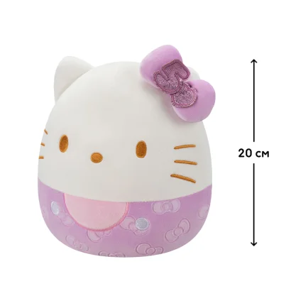 М'яка іграшка SQUISHMALLOWS &ndash; ХЕЛОУ КІТТІ В ПУРПУРОВОМУ (20 cm)