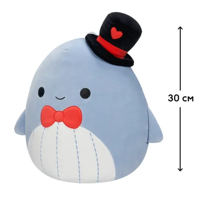 М'яка іграшка SQUISHMALLOWS &ndash; СИНІЙ КИТ САМІР (30 cm)